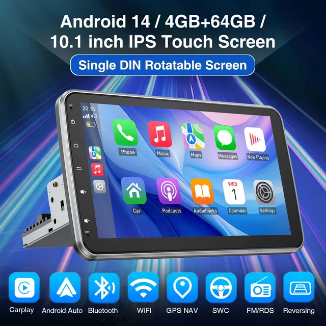 ESSGOO Car Stereo AR1001 1-DIN Autoradio MP5 Bluetooth