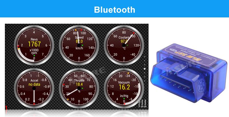 A-Sure Radio accessories ELM327 OBD2 Diagnosegerät Bluetooth Adapter