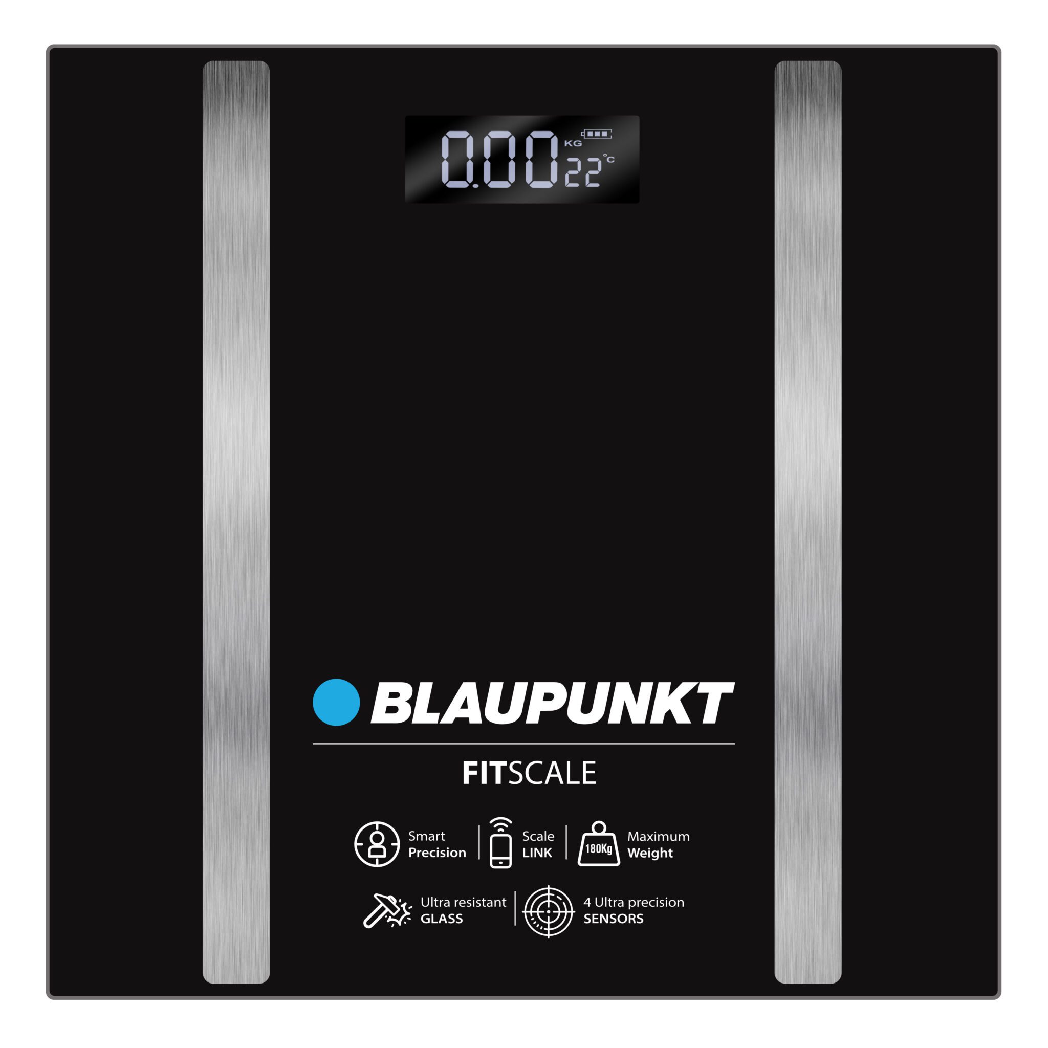 Blaupunkt Fit Scale Körperwaage digital 180kg Glas