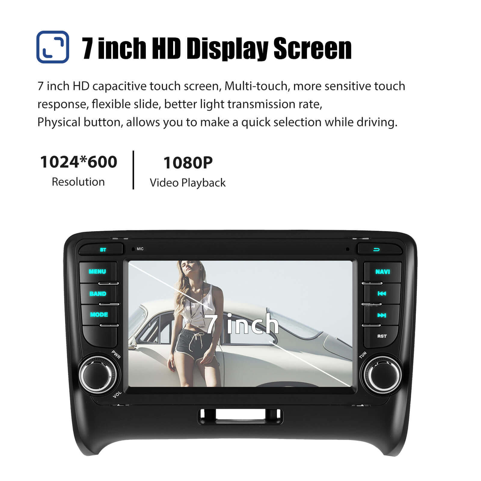 ESSGOO Car Stereo AR7001 MP5 Autoradio 7 Zoll Audi TT