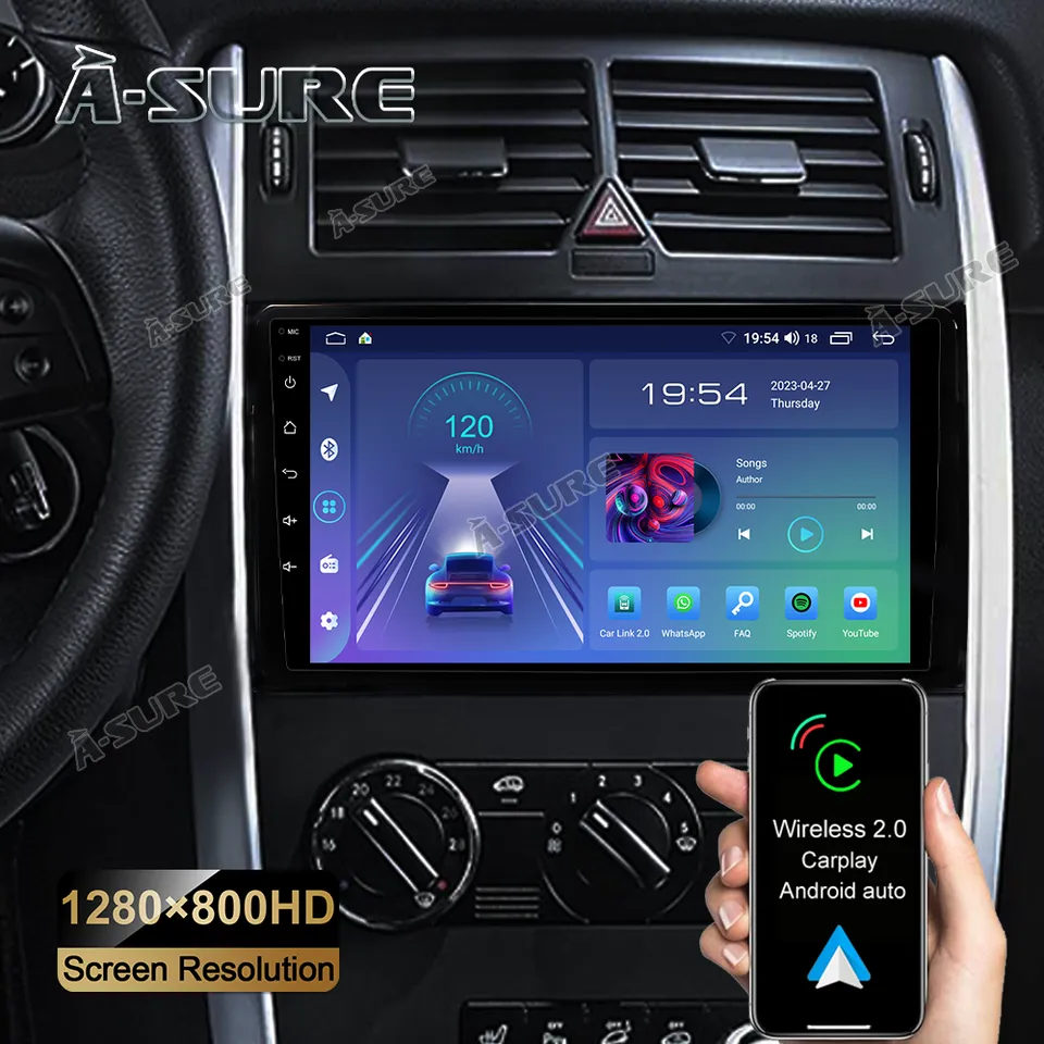 A-Sure GPS Autoradio 9 Zoll W169 W245 2+32GB CarPlay