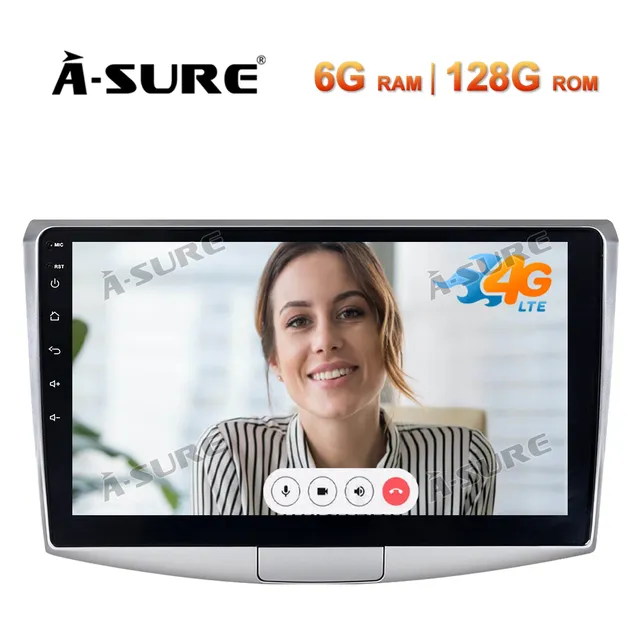 A-Sure GPS Autoradio 10 Zoll Android 11 VW Passat B7 6+128GB