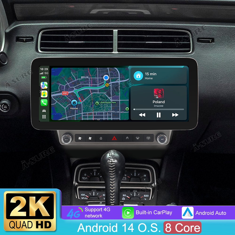 A-Sure GPS Autoradio 12,3 Zoll 4+64GB für Camaro MK5