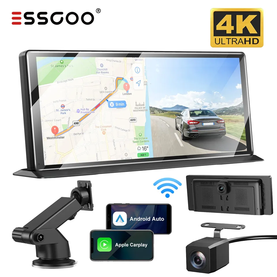 ESSGOO H16 11,3 Zoll CarPlay Display Dashcam 4K Wireless