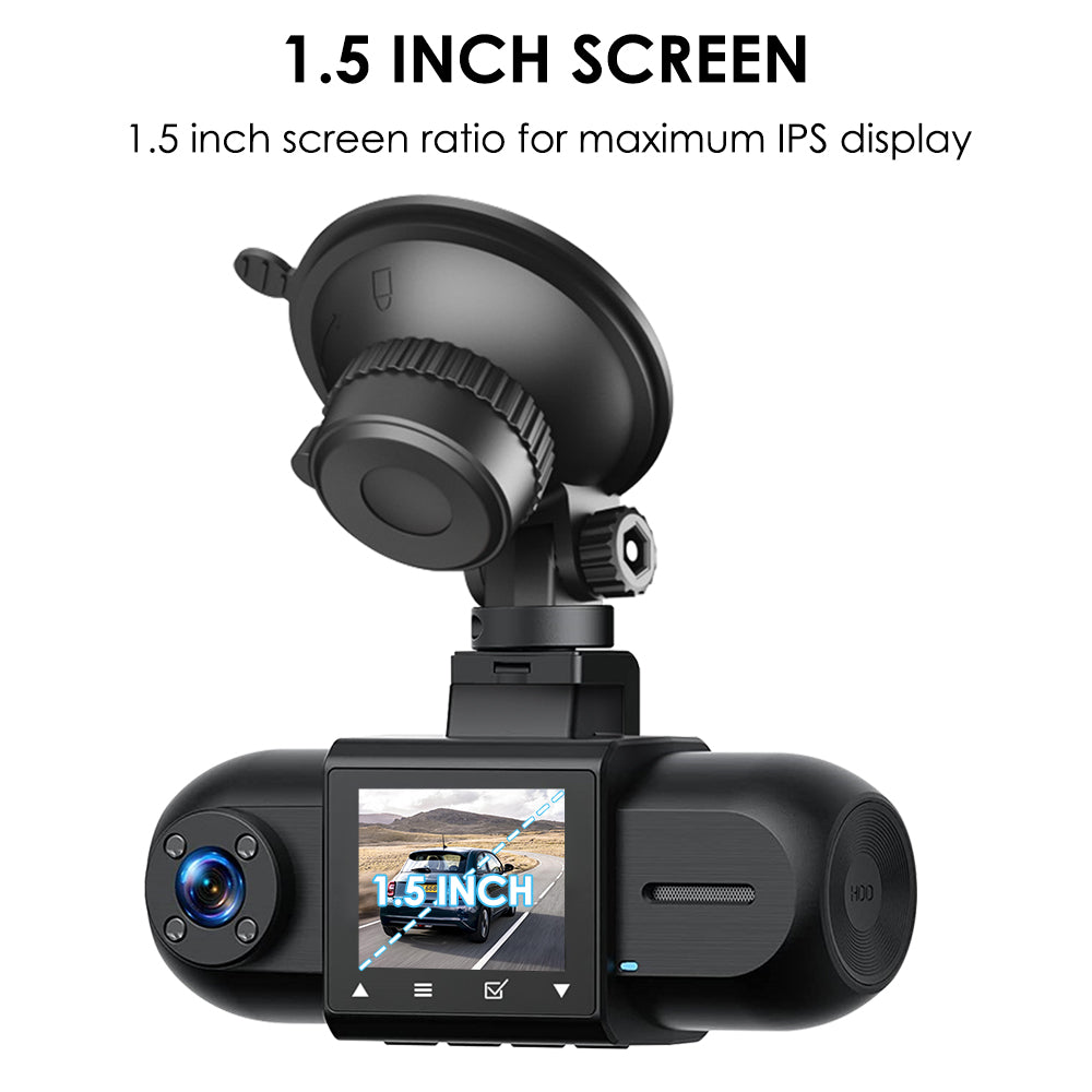Carpuride M8 Dashcam FHD 1080P Dual Lens 1,5 Zoll