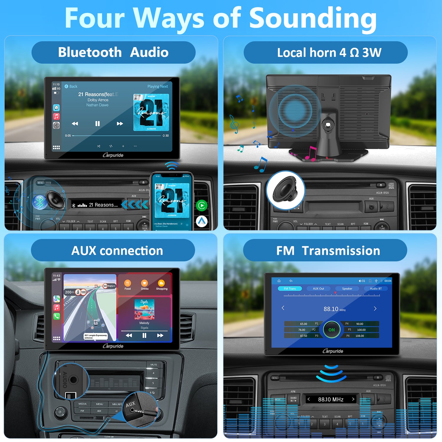 Carpuride Car Smart Stereo C98 CarPlay-Display 9 Zoll