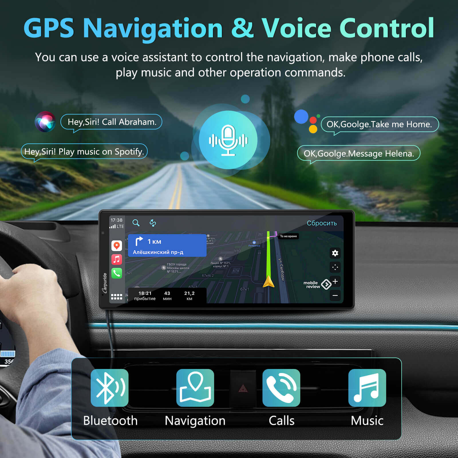 Carpuride Car Smart Stereo W903S Dashcam 9,3-Zoll 4K