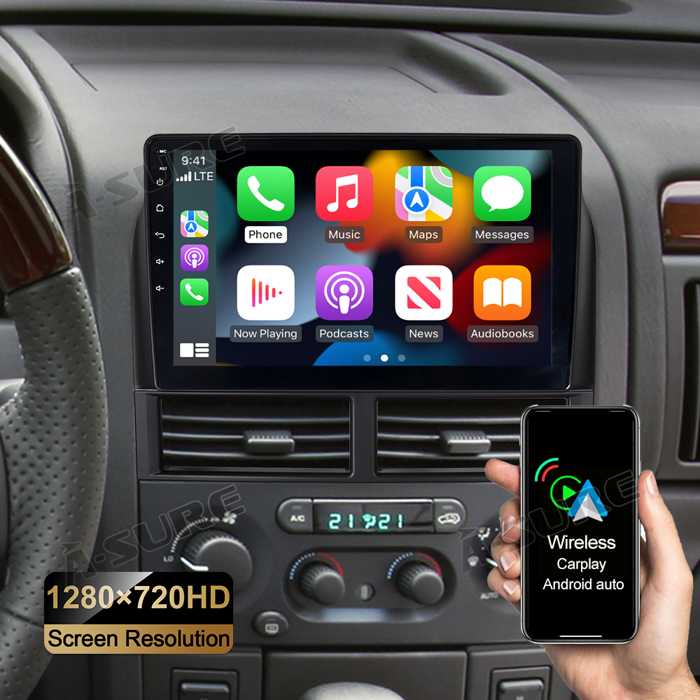 A-Sure GPS 9 Zoll Android 11 Autoradio Jeep Grand Cherokee Navi