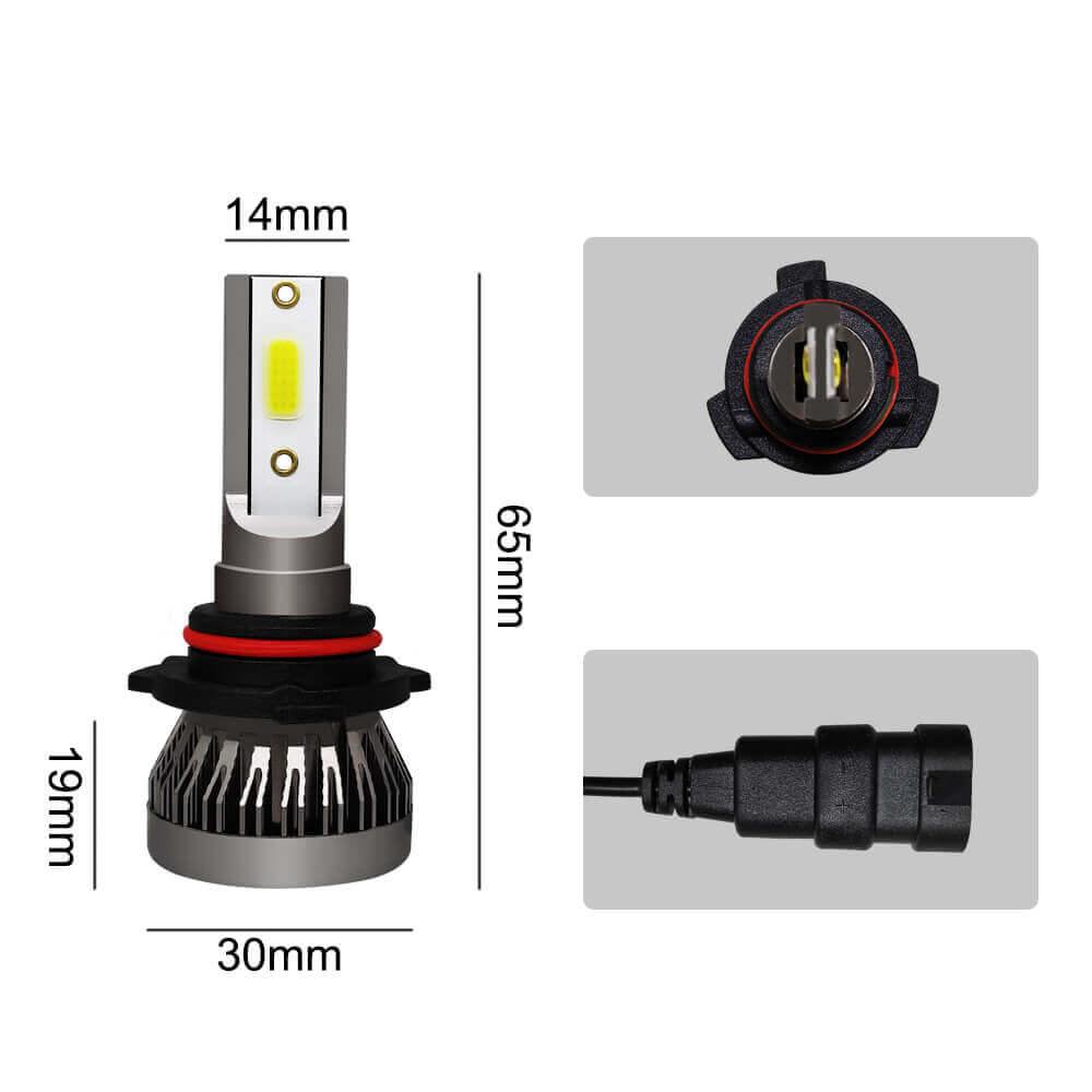 ESSGOO Mini LED Scheinwerfer H7 Birne 6000K 2 Stück