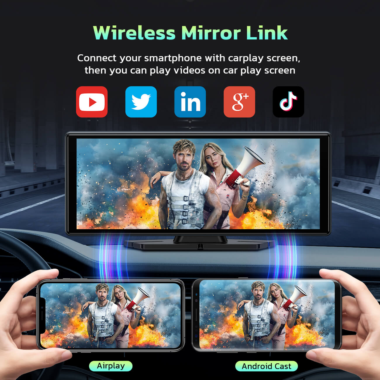 LAMTTO Carplay RC16 9,26 Zoll CarPlay-Display alle Fahrzeuge