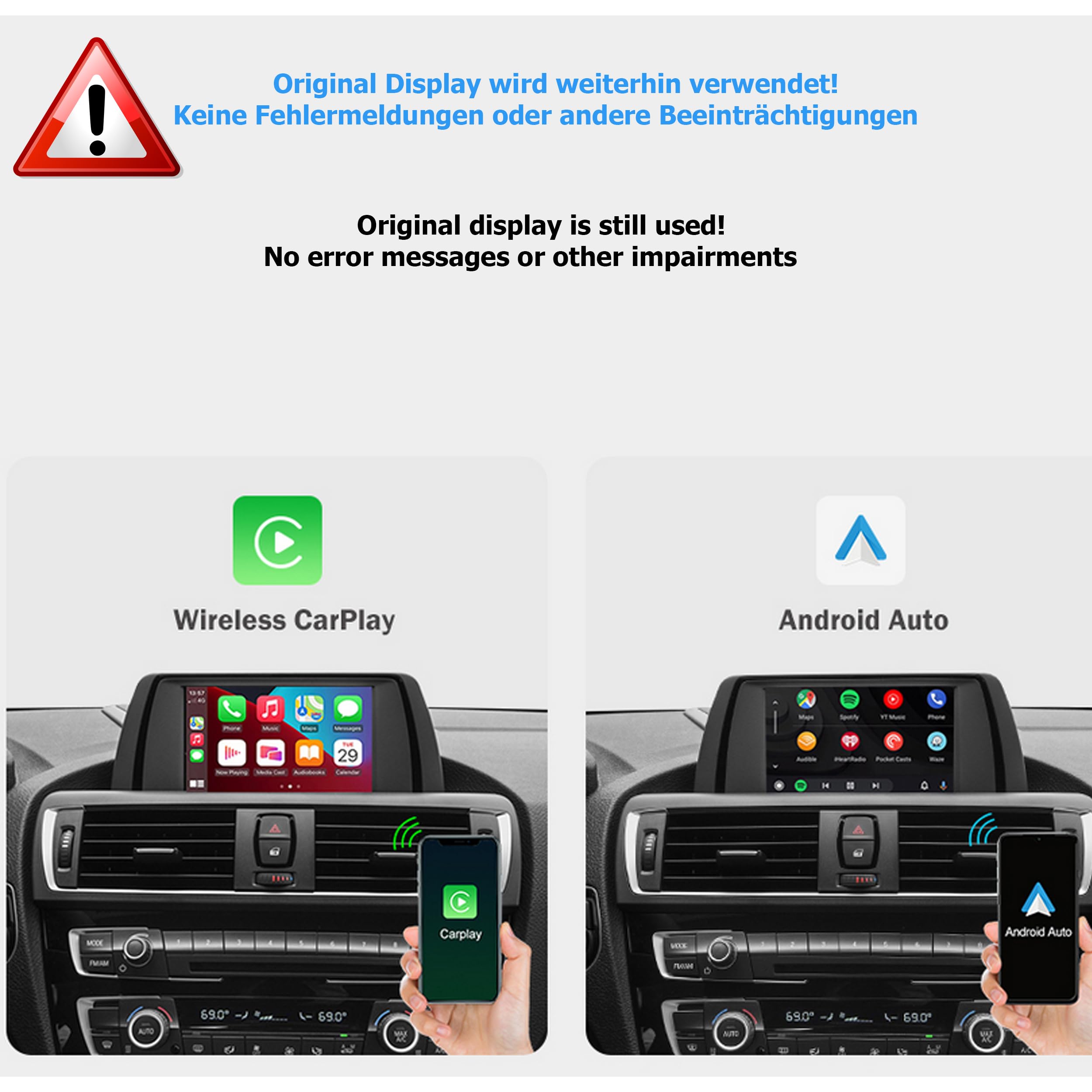 TAFFIO BMW CIC CarPlay Android Auto Modul E90 E60 F10