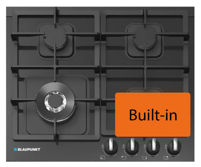 Blaupunkt BGH640LCTB Gaskochfeld 60 cm 4-flammig Wok