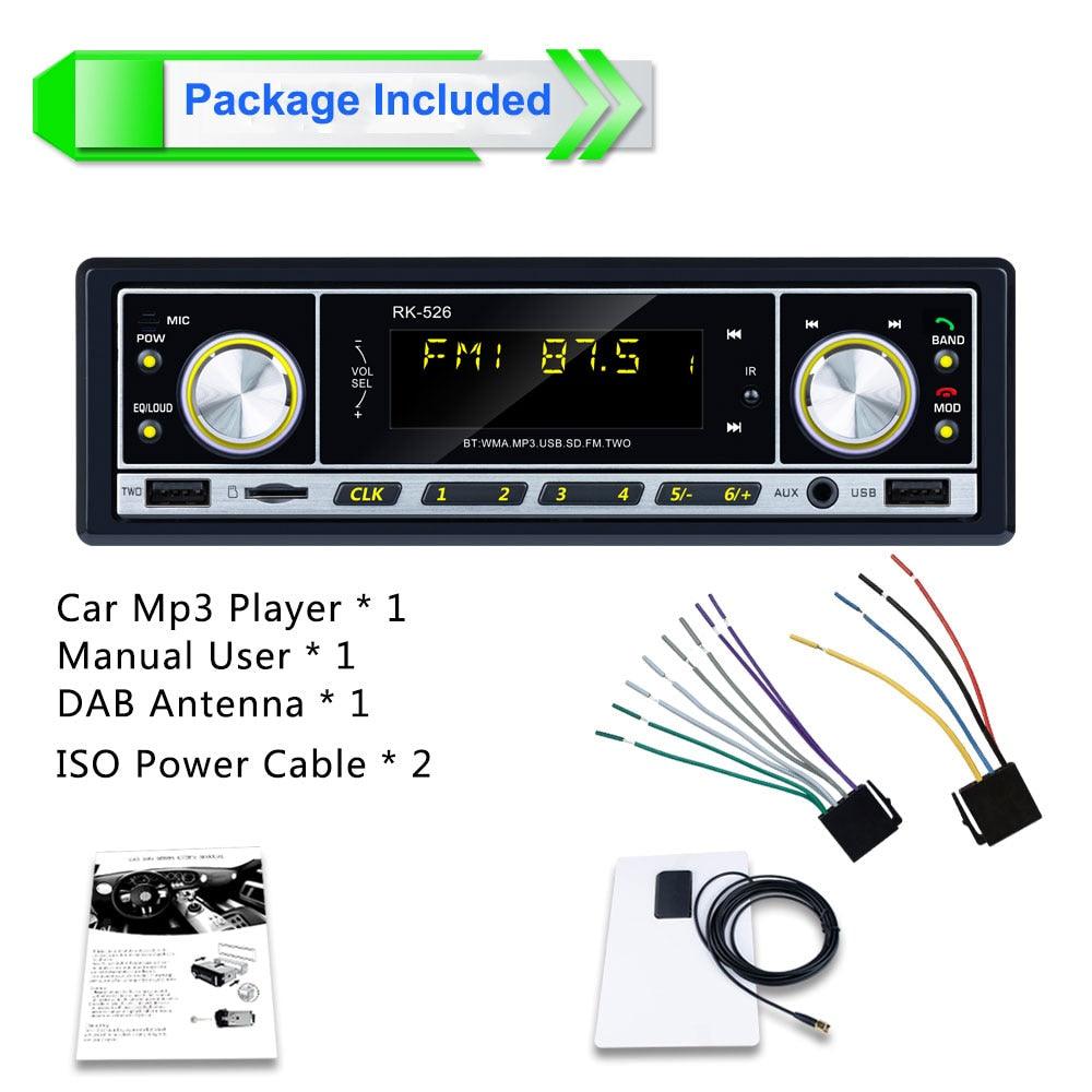 ESSGOO Car Stereo Vintage 1-DIN Autoradio DAB Bluetooth USB