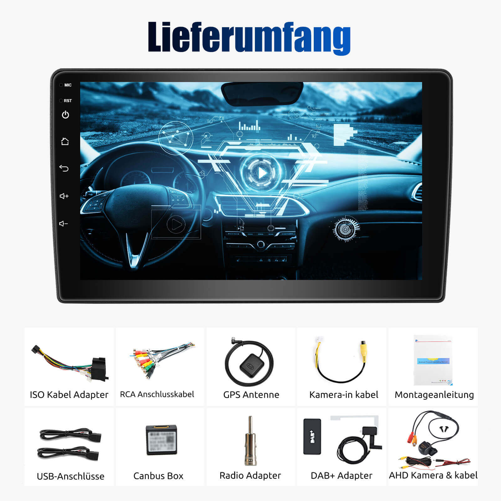 ESSGOO Car Stereo Autoradio Fiat Ducato 2006-2016 9 Zoll