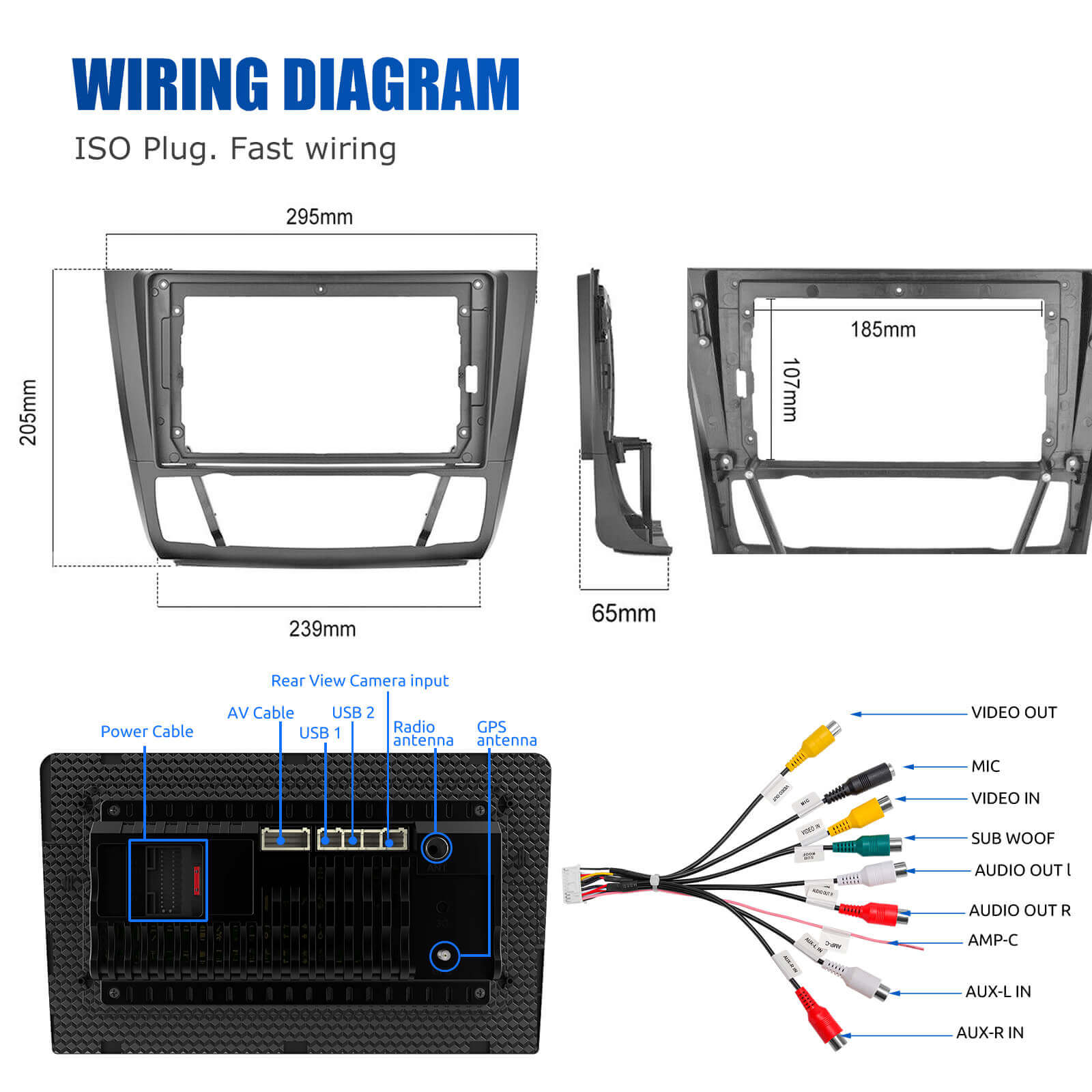 ESSGOO Car Stereo BMW 1er 9-Zoll Autoradio CarPlay Standard