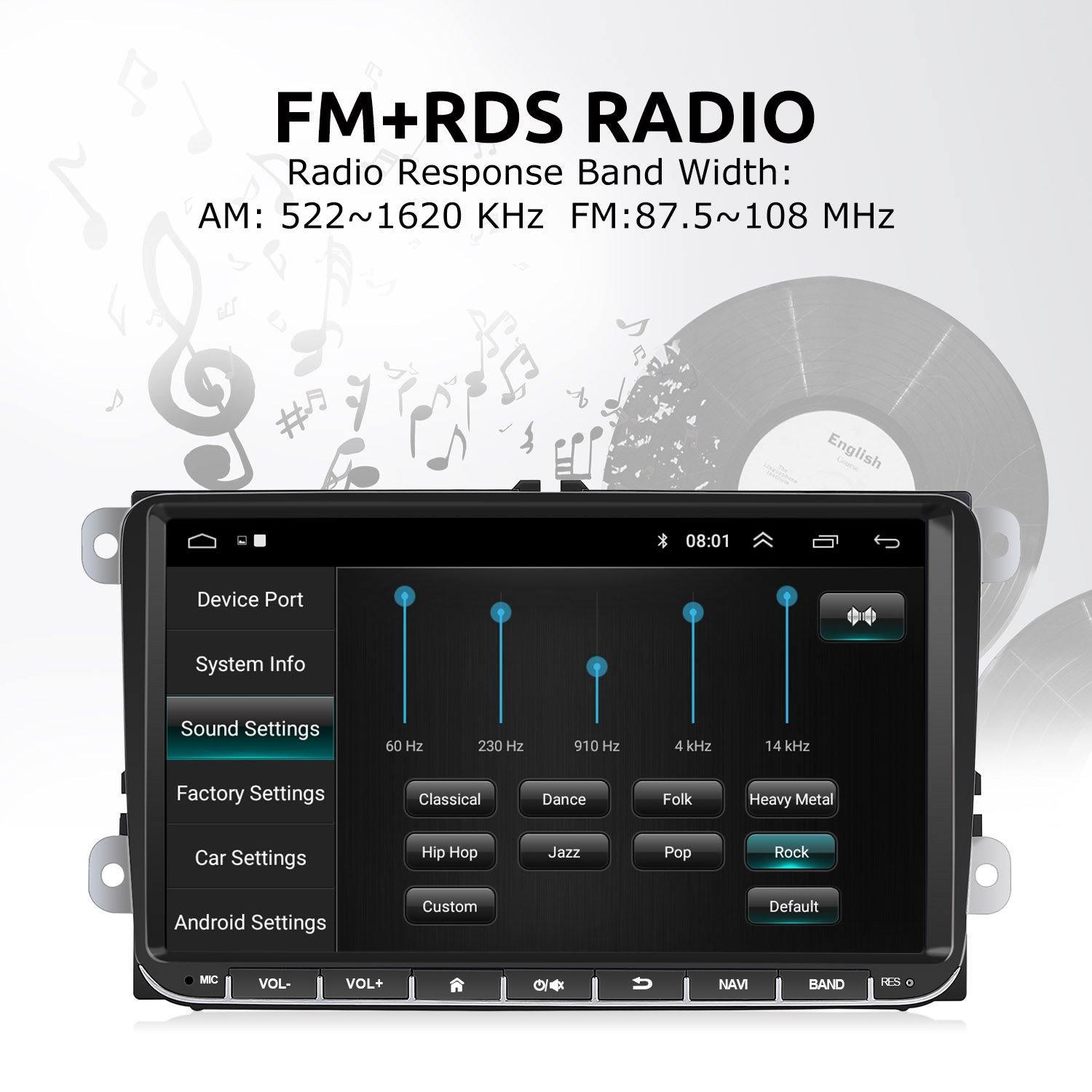ESSGOO AR9004 Car Stereo VW Autoradio 9 Zoll 1+16G GPS