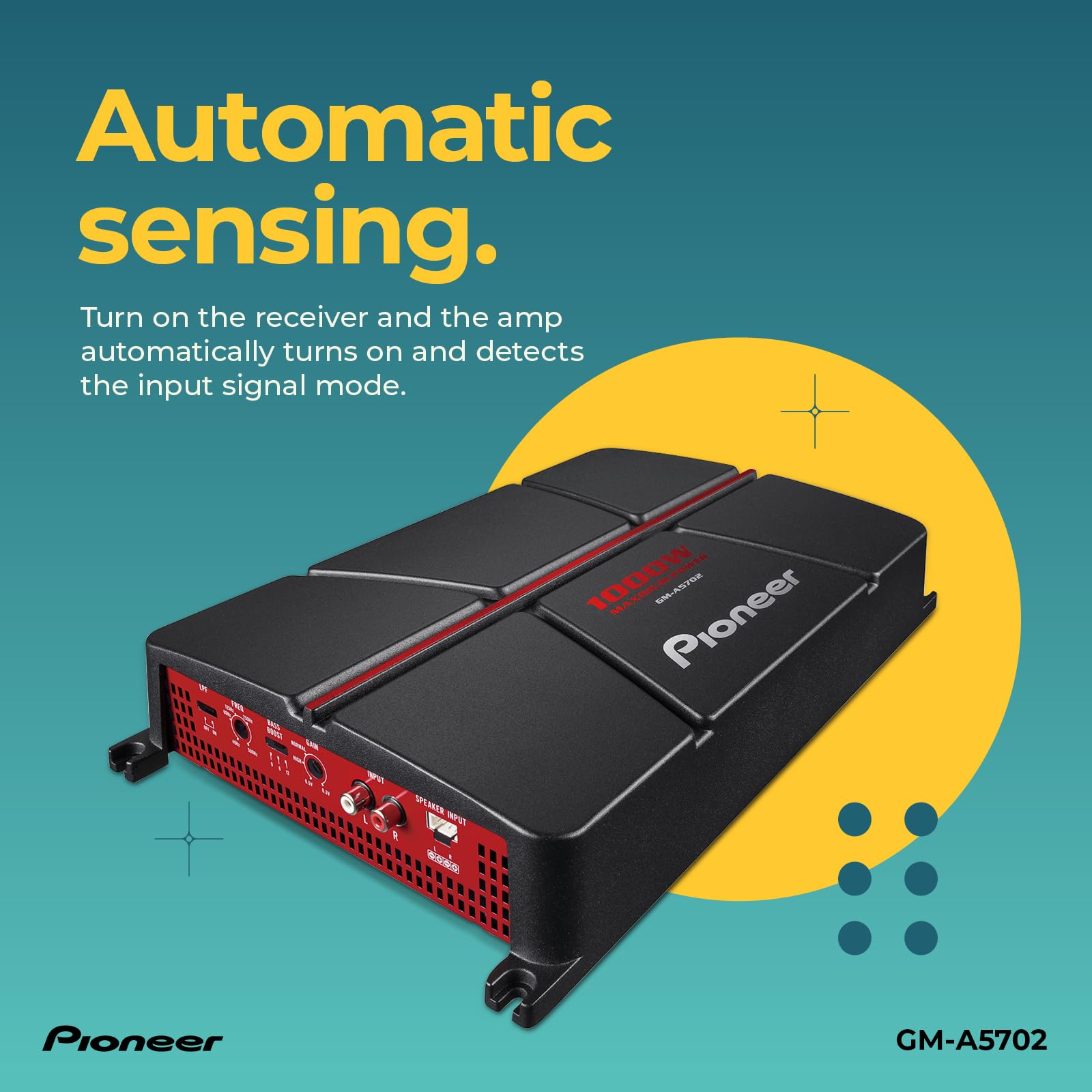 Pioneer GM-A5702 Auto Verstärker 2-Kanal 1000W Bass-Boost