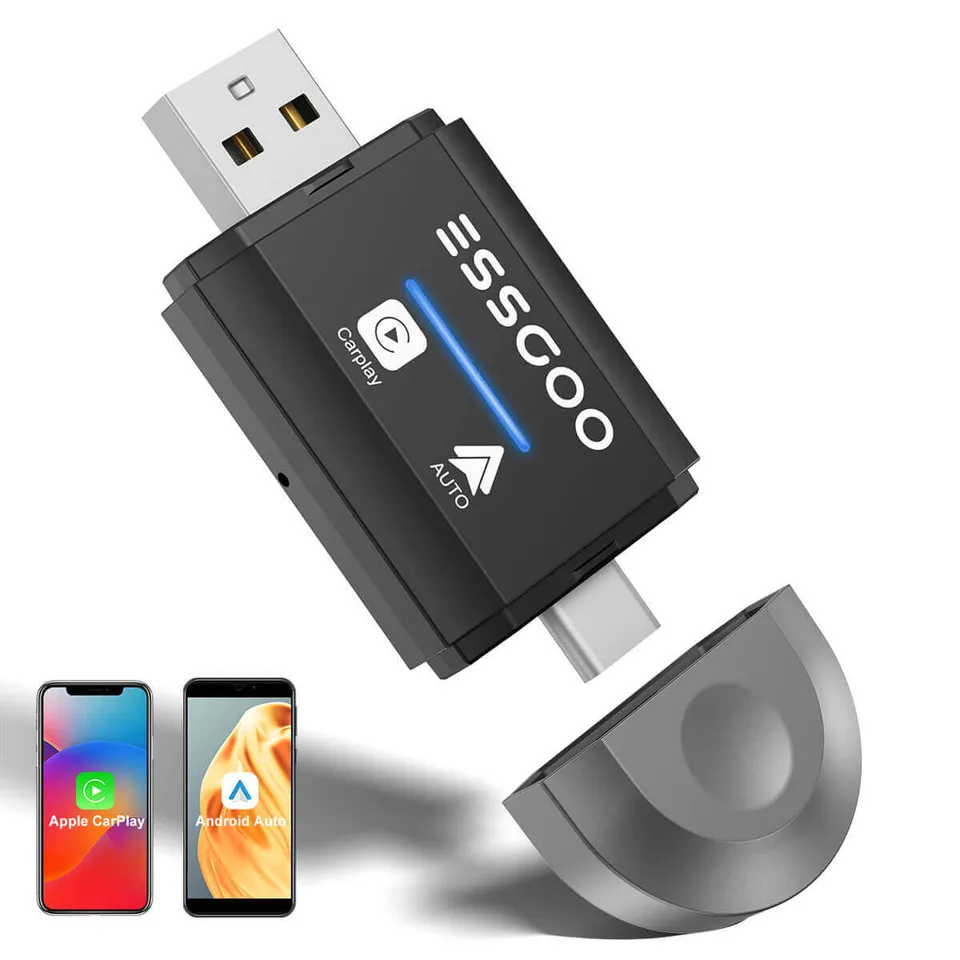 ESSGOO CarPlay Adapter PL6 Mini Box 2-in-1 Adapter kabellos