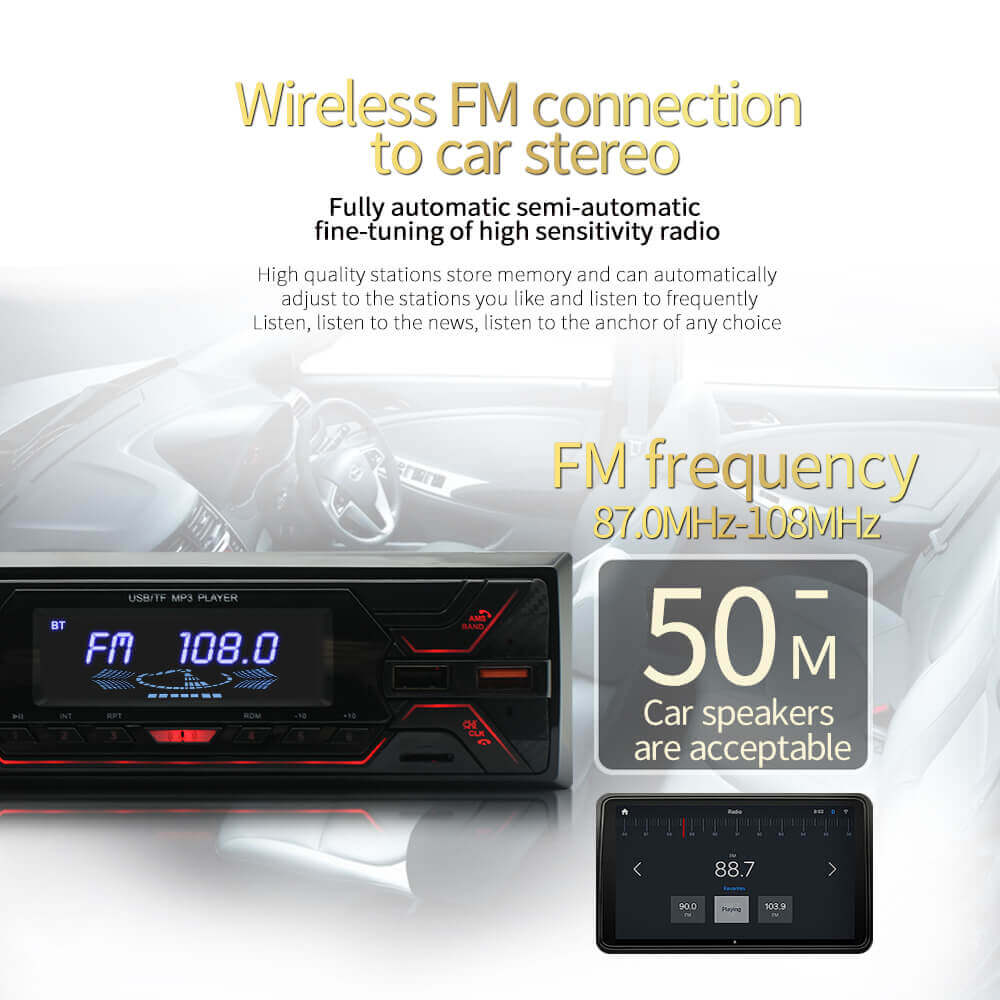 ESSGOO Car Stereo 720S 1-DIN Autoradio MP3 Beleuchtung