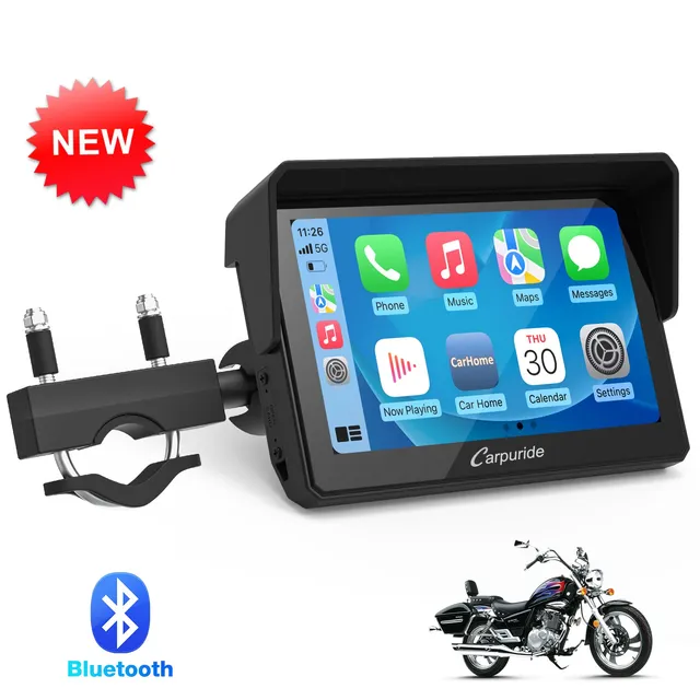 Carpuride W502 Motorrad CarPlay-Display 5 Zoll IP67 Bluetooth