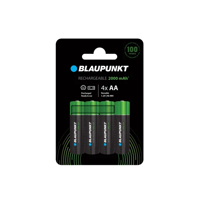 Blaupunkt Batteries AA Akku 2000 mAh Ni-MH vorgeladen