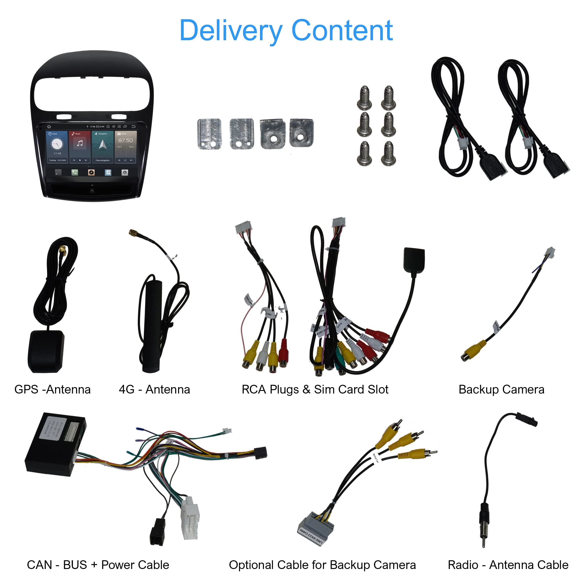TAFFIO Fiat Freemont Dodge Journey 9 Zoll Android Autoradio