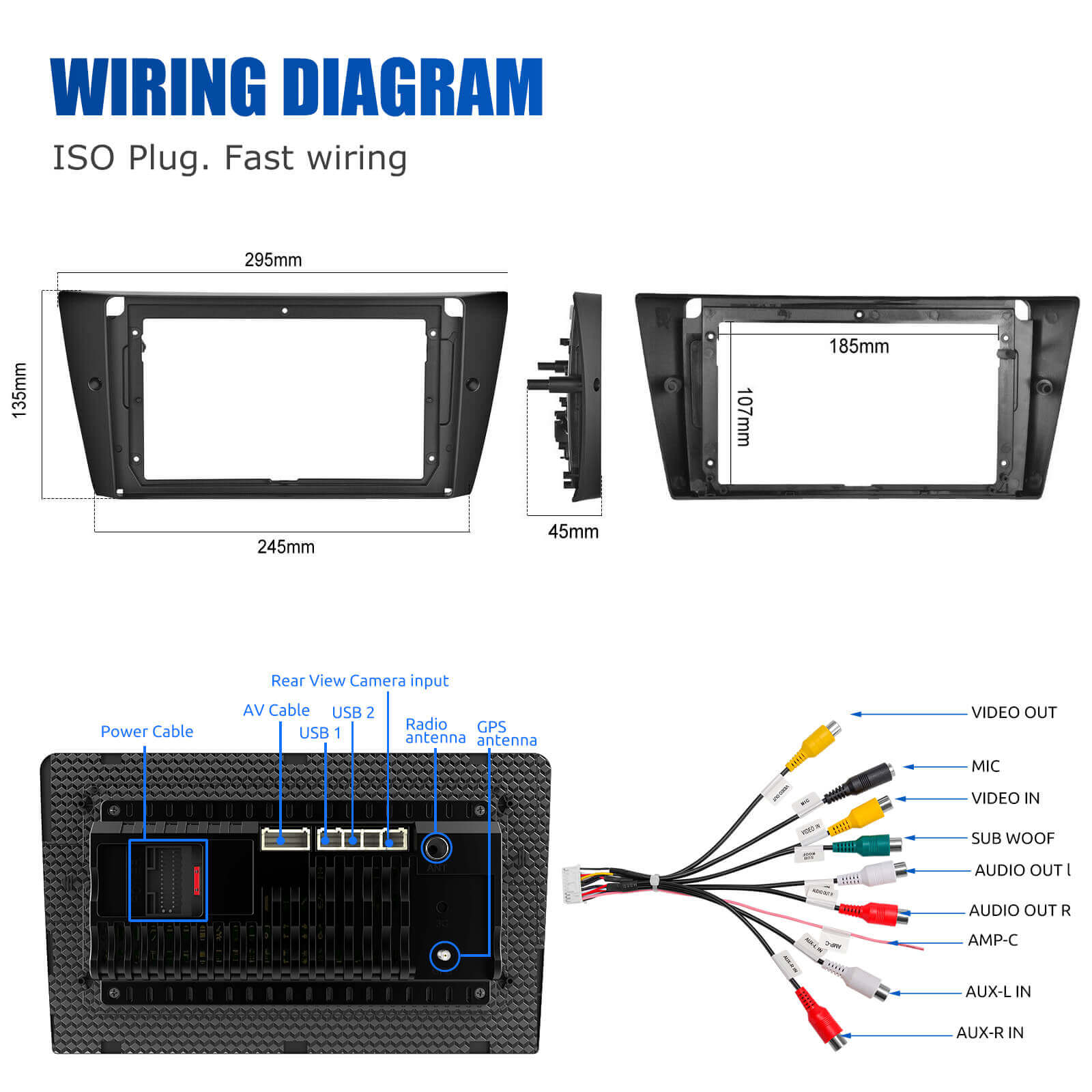 ESSGOO Car Stereo Autoradio BMW 3er E90-E93 9 Zoll