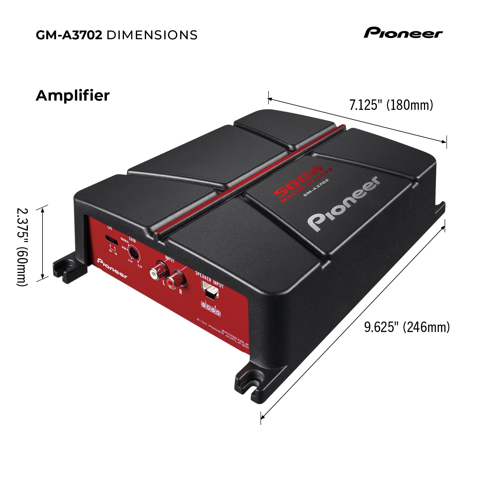 Pioneer GM-A GM-A3702 2-Kanal Verstärker 500W Auto