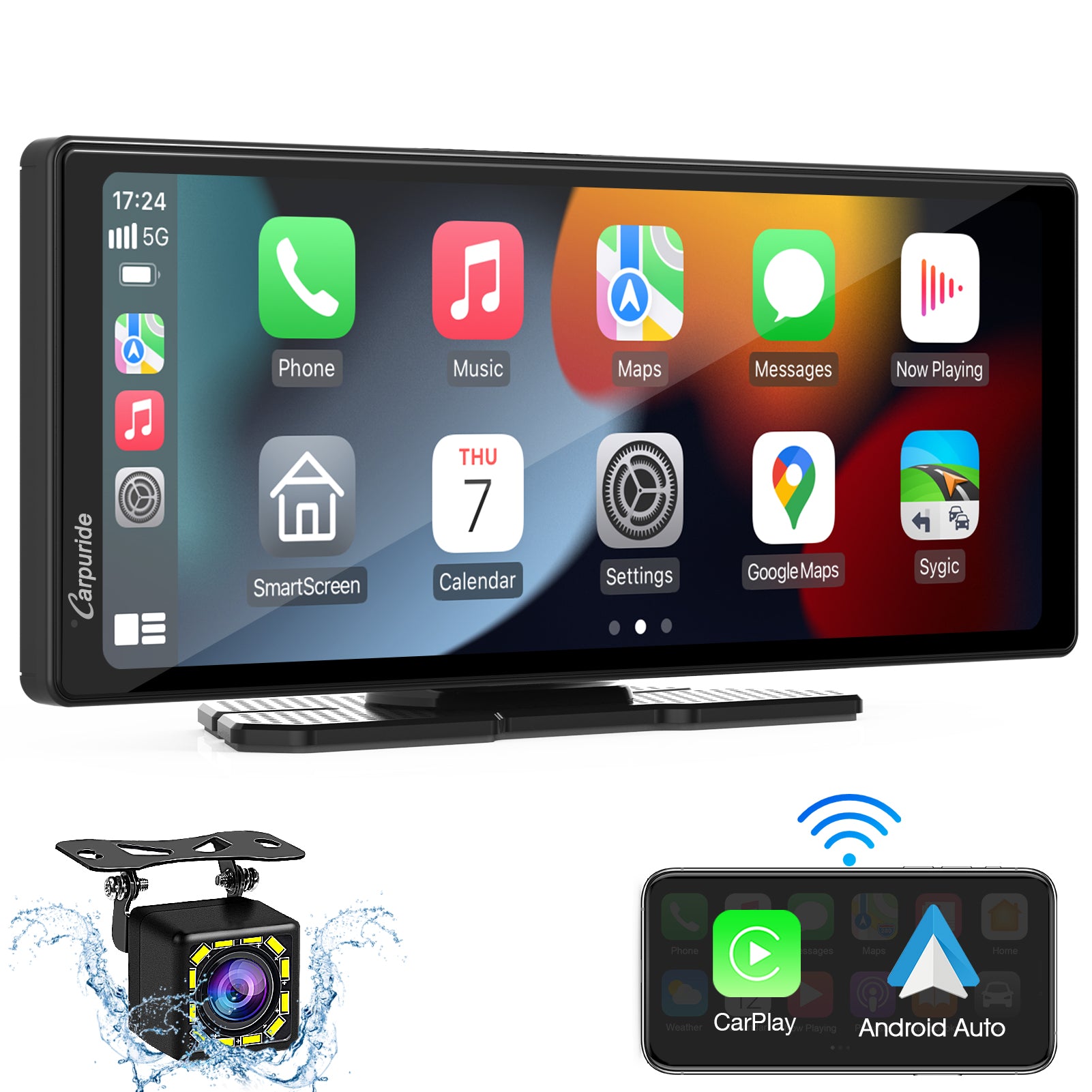 Carpuride Car Smart Stereo C92 CarPlay-Display 9,3-Zoll Kamera