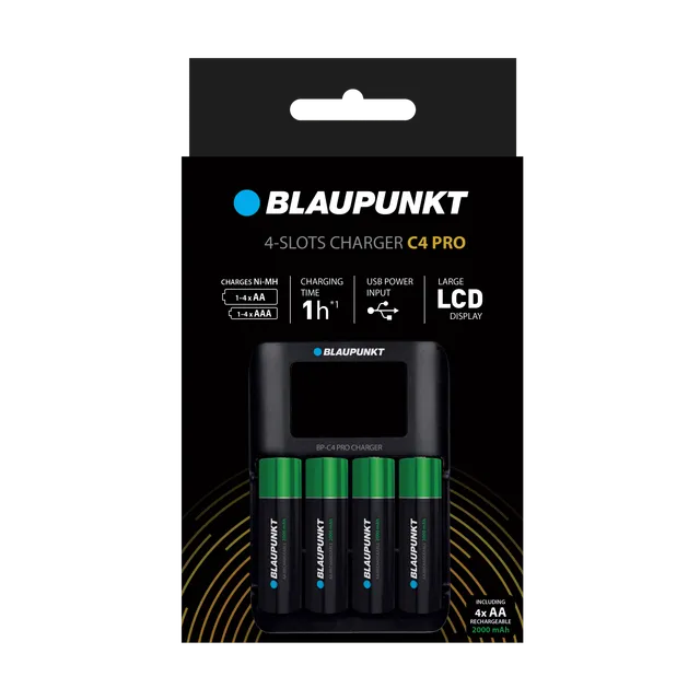 Blaupunkt Advanced BL-C4 PRO Akkuladegerät LCD Schnellladung