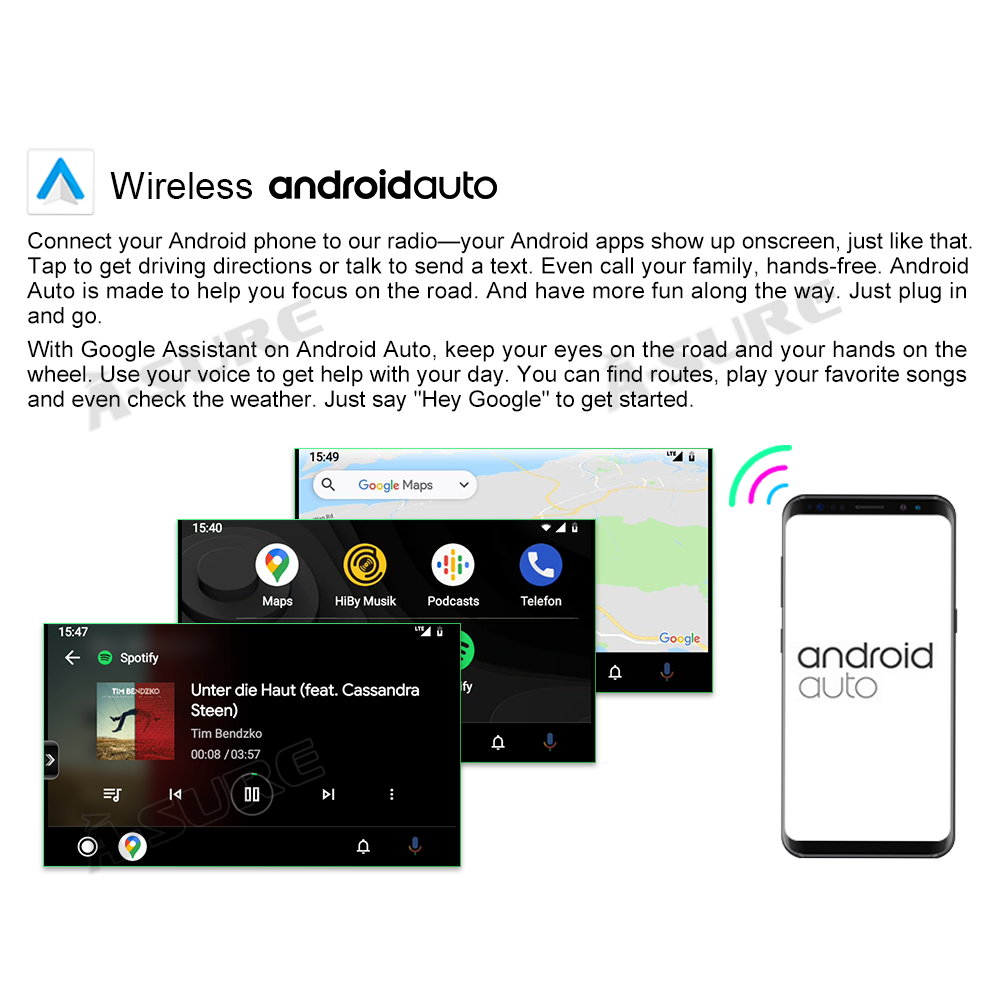 A-Sure Opel 8 Zoll Autoradio 2GB+32GB Android 12 CarPlay Navi