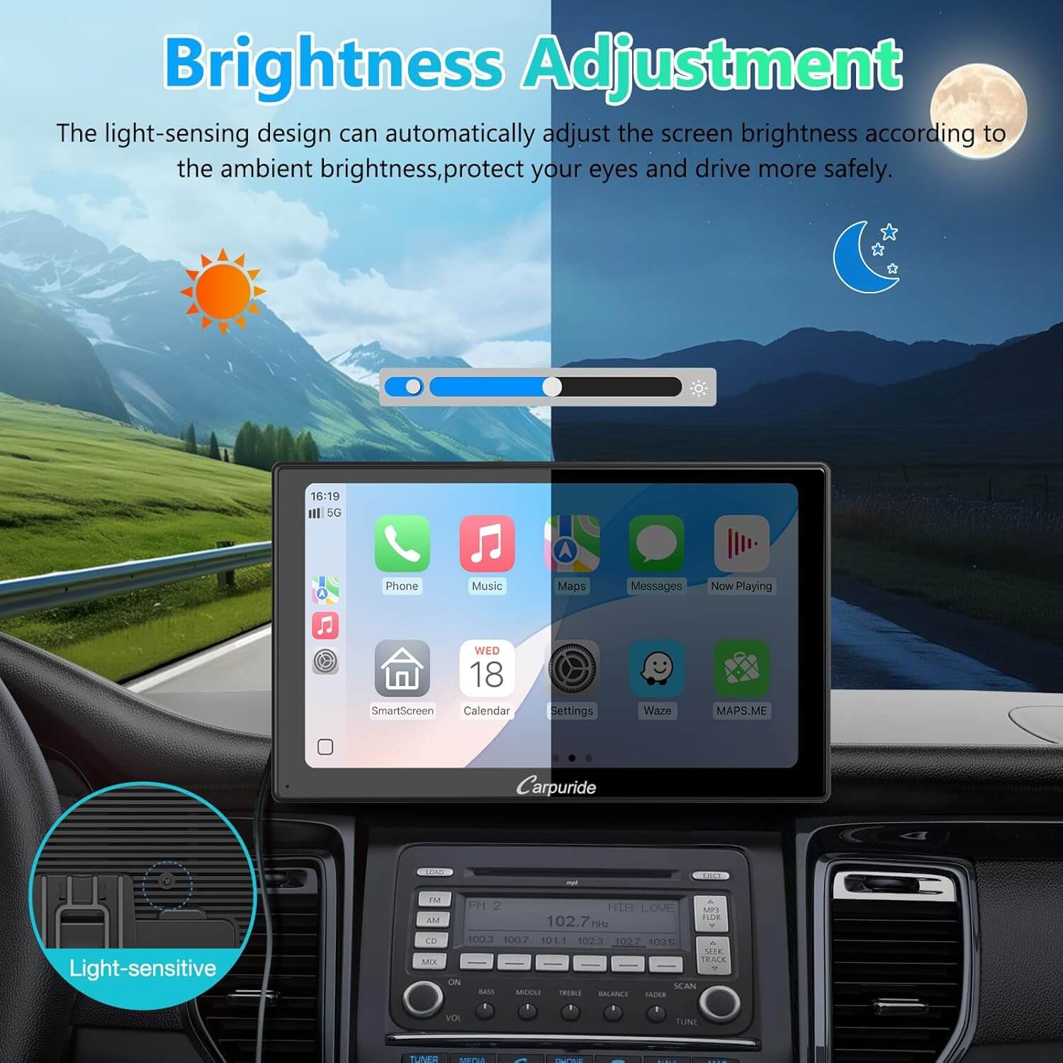 Carpuride V9 Autoradio 9 Zoll CarPlay Android Auto