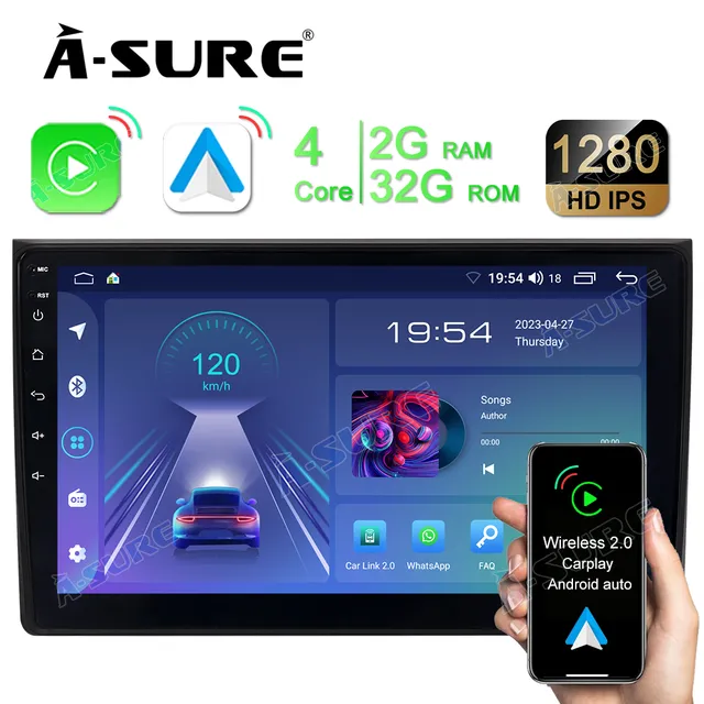 A-Sure GPS Autoradio Audi A4 B6 B7 9 Zoll 2+32GB Android