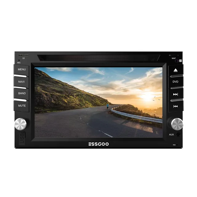 ESSGOO Car Stereo FR6201 2-DIN Autoradio CD DVD 6,2 Zoll