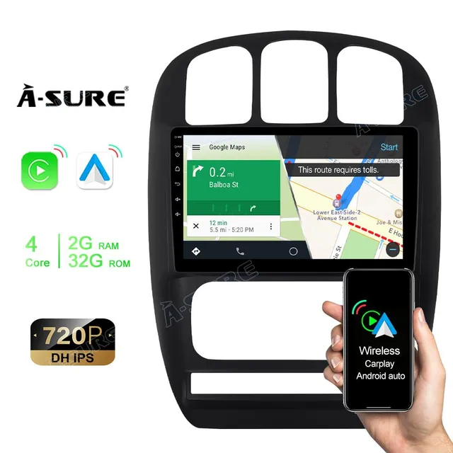 A-Sure GPS 10,1 Zoll Autoradio für Town & Country mit Carplay