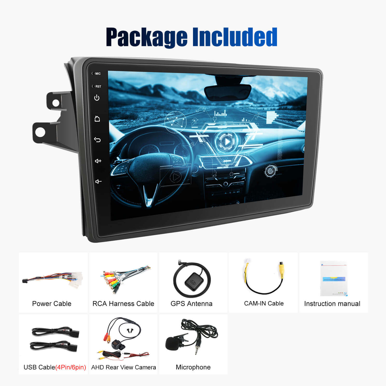ESSGOO Car Stereo Autoradio 9 Zoll für Toyota Sienna mit Kamera