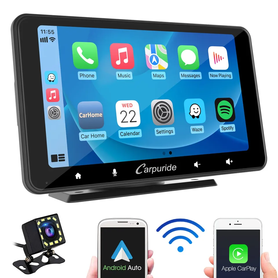 Carpuride W708 Car Smart Stereo Carplay-Monitor 7 Zoll Rückfahrkamera