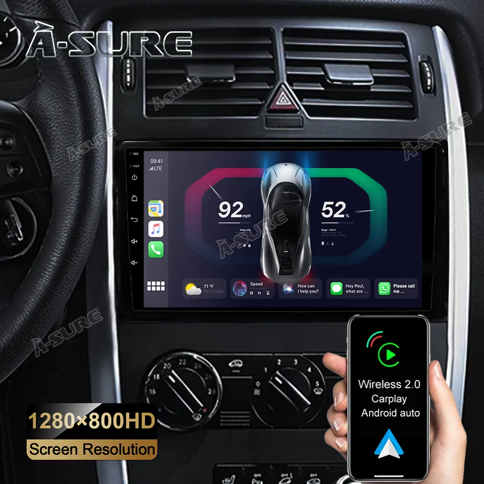 A-Sure GPS Mercedes Vito Viano Autoradio 2+32GB CarPlay