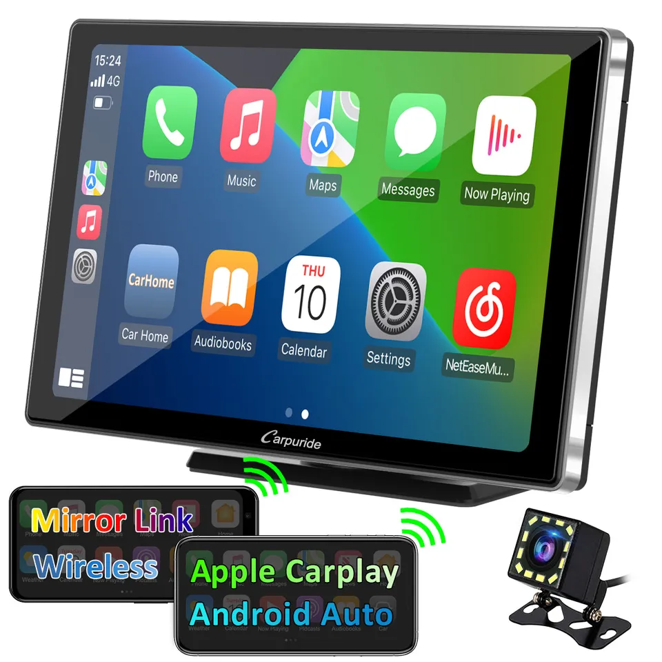 Carpuride 9 Zoll Auto Display CarPlay mit Kamera