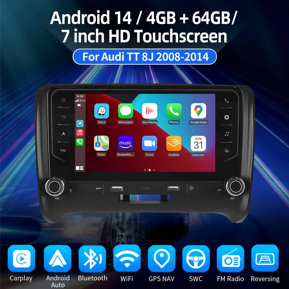 ESSGOO Car Stereo AR7001 Autoradio 7 Zoll Audi TT 8J