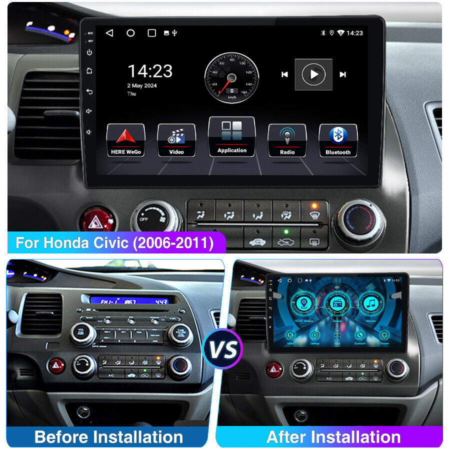 ESSGOO Car Stereo AR1001 Autoradio 10 Zoll für Civic 06-11