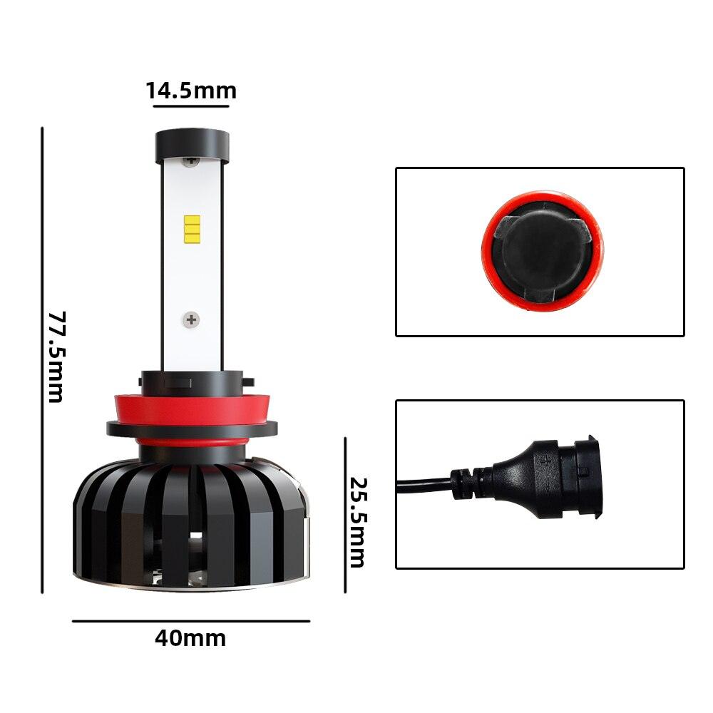 ESSGOO Auto Head Light H7 LED-Scheinwerfer weiß 8000LM