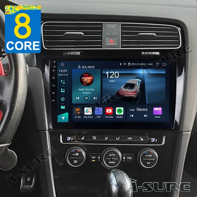 A-Sure Autoradio für VW Golf 7 4+64GB Android 13 CarPlay