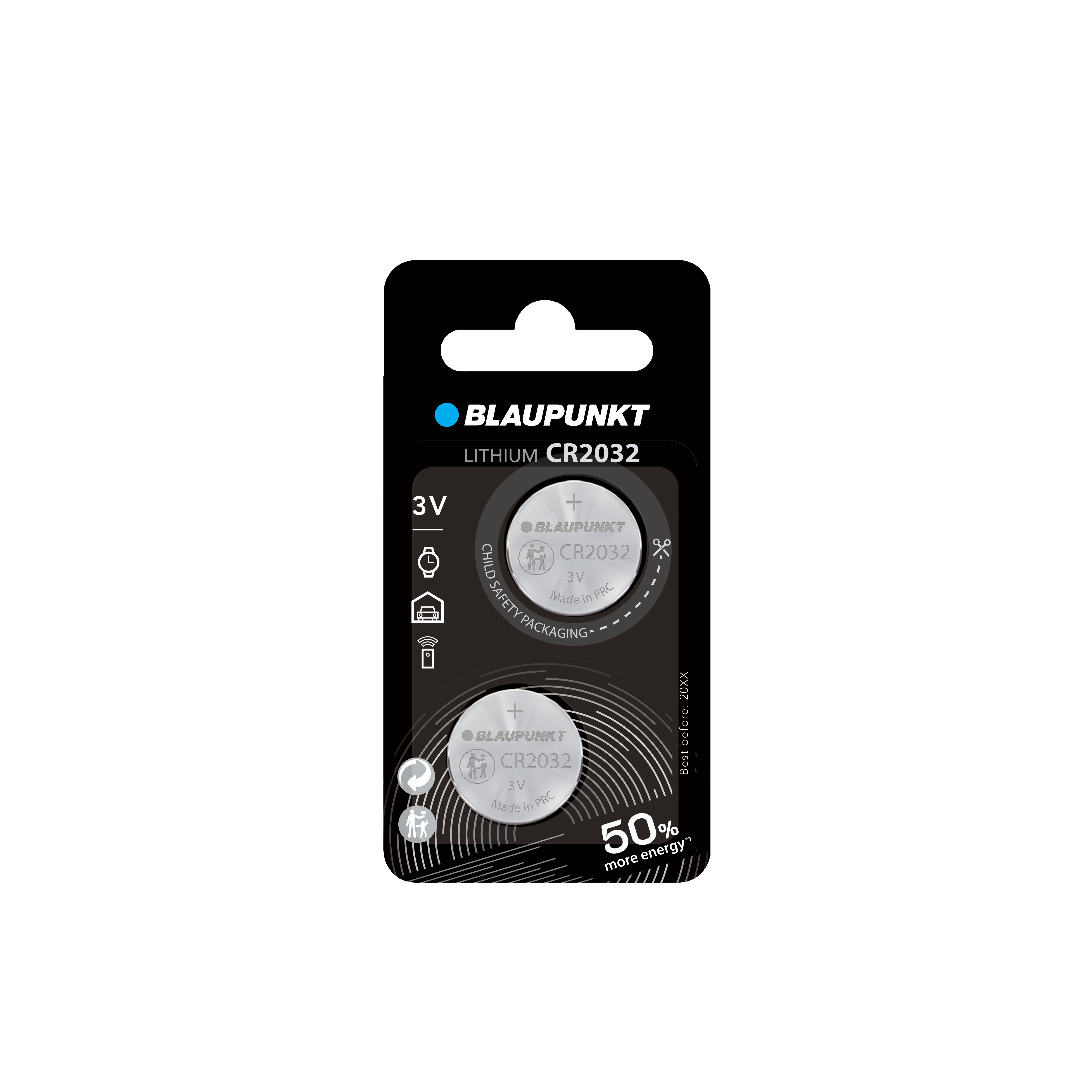 Blaupunkt Batteries CR2032 Knopfzelle Lithium 3V langlebig