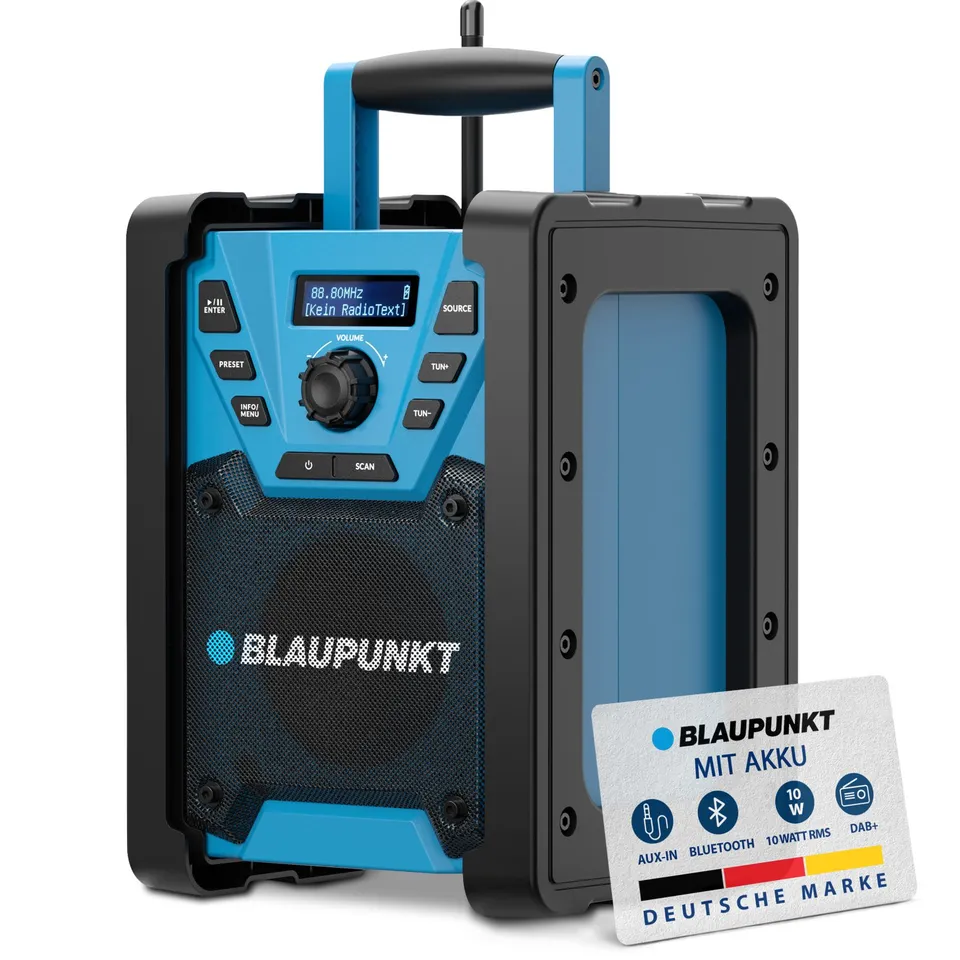 Blaupunkt BSR 300 Baustellenradio DAB+ Akku 10W