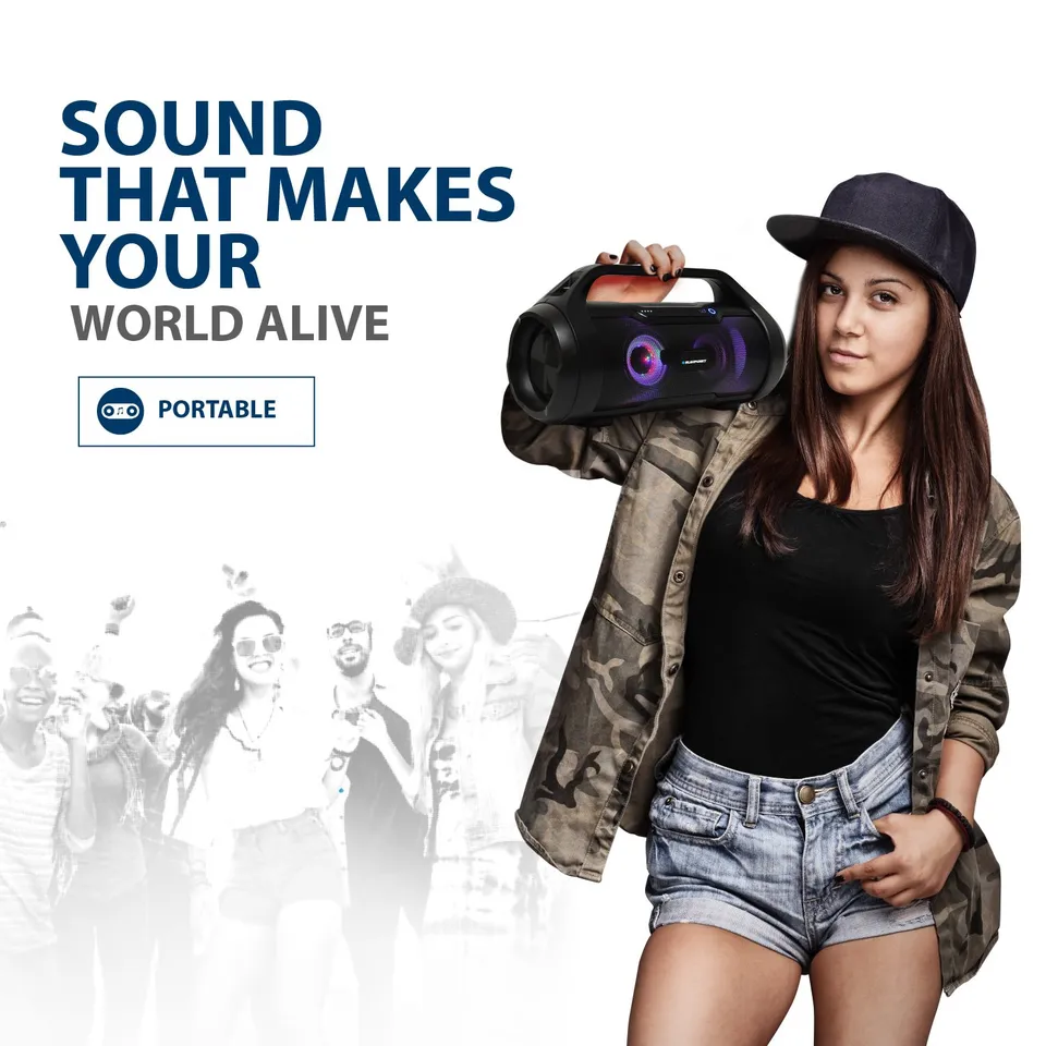 Blaupunkt BB35 Bluetooth Lautsprecher tragbar Boombox