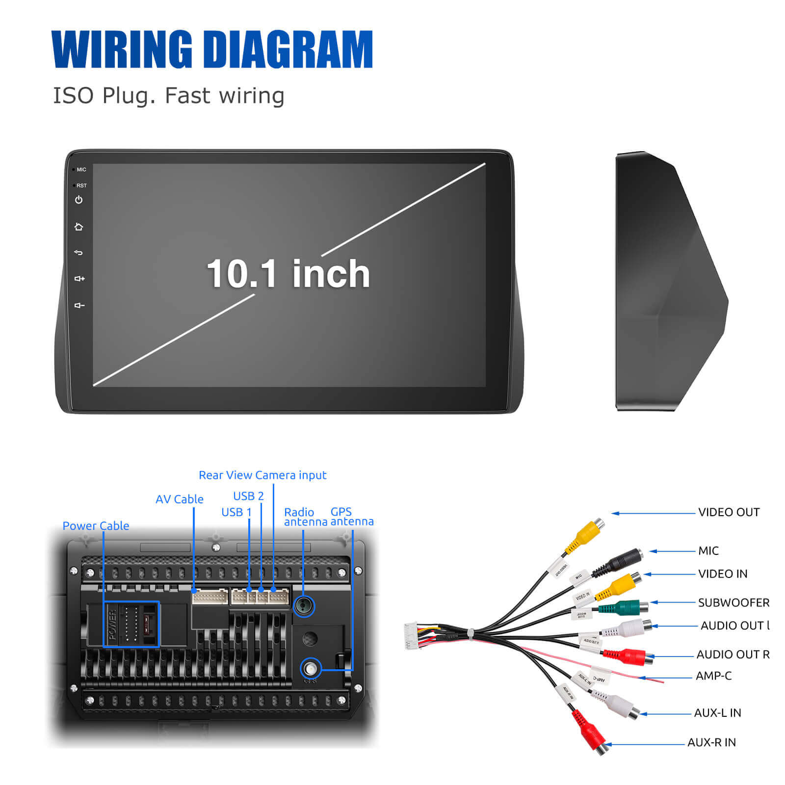 ESSGOO Car Stereo 10 Zoll Android Autoradio für Accord 2008-2013