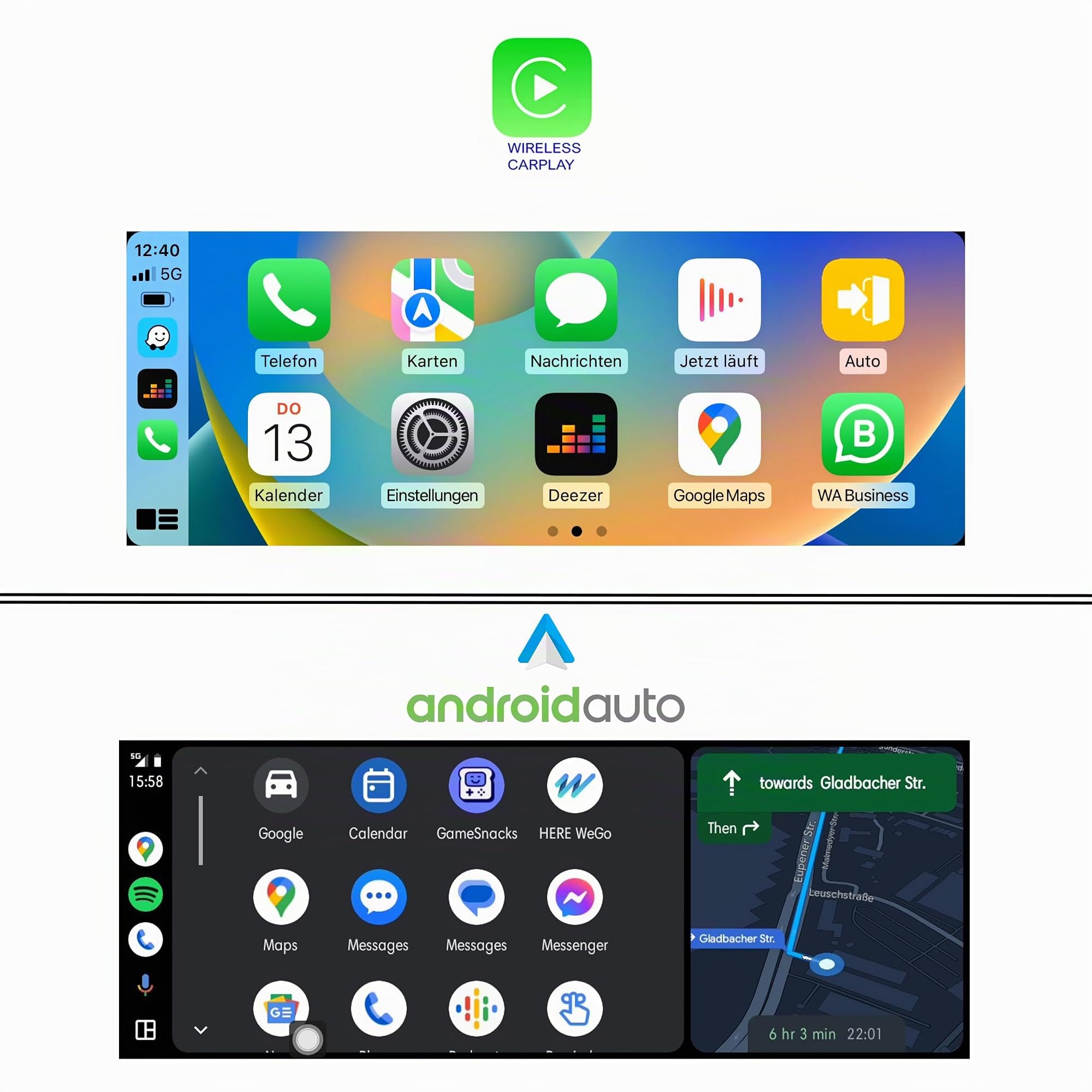TAFFIO BMW CIC CarPlay Android Auto Modul E90 E60 F10