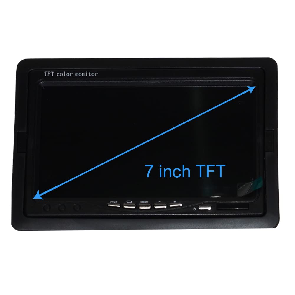 TAFFIO Universal 7" Monitor Display Rückfahrkamera Cinch