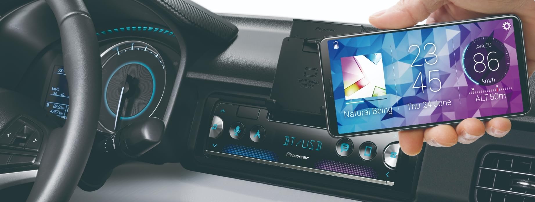 Pioneer SPH-20DAB Autoradio 1-DIN DAB+ Bluetooth USB Single